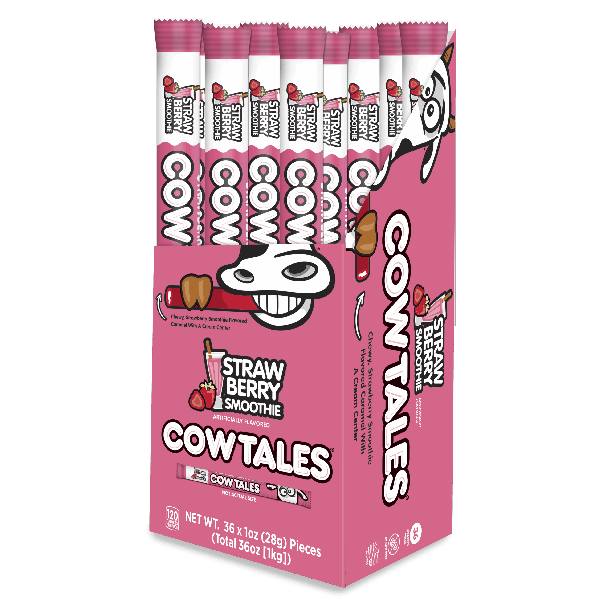 Carton of Strawberry Smoothie Cow Tales