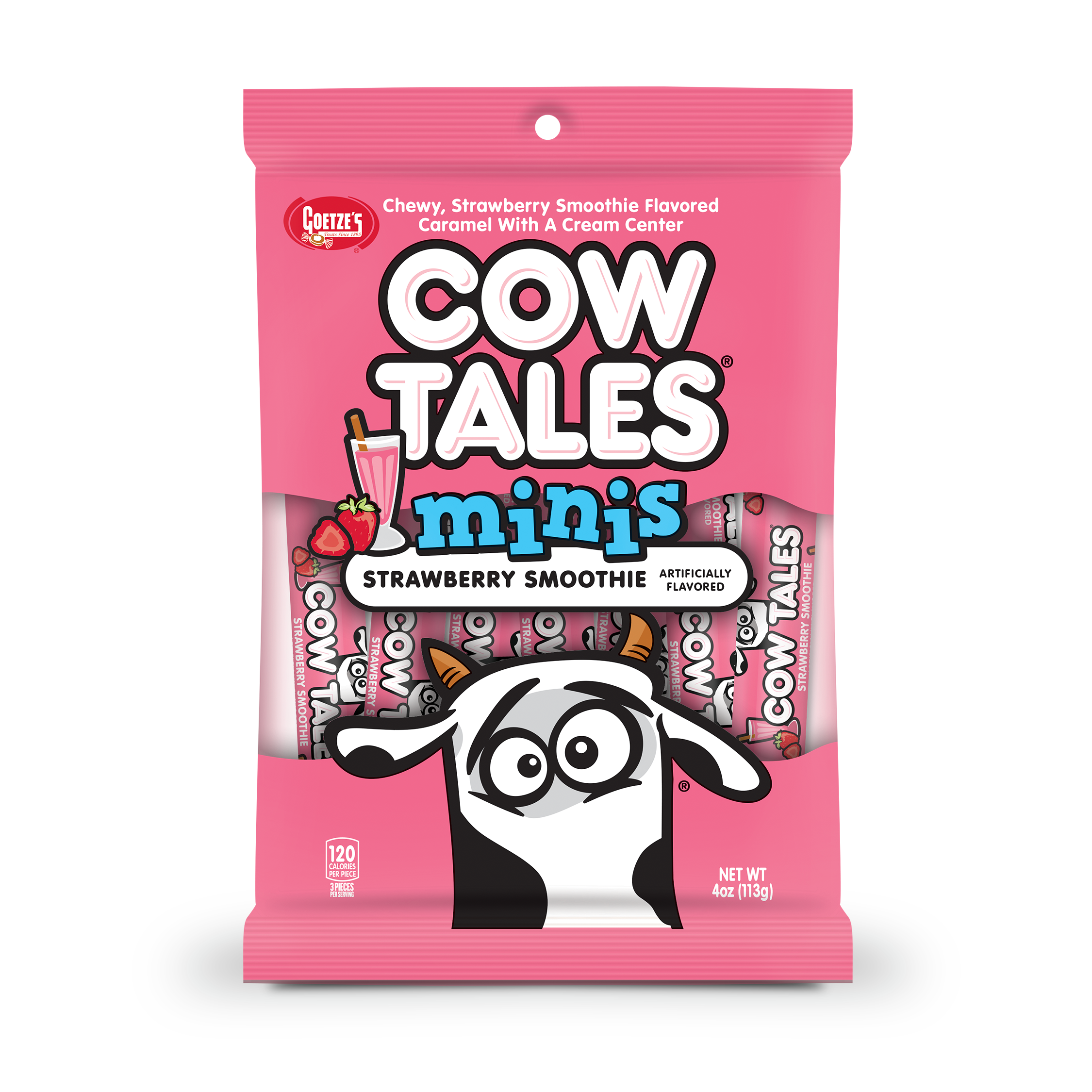 4 oz pack of Strawberry Smoothie Cow Tales Minis