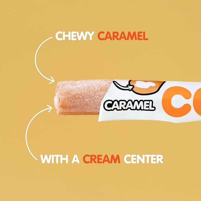 Chewy Caramel with a Cream Center