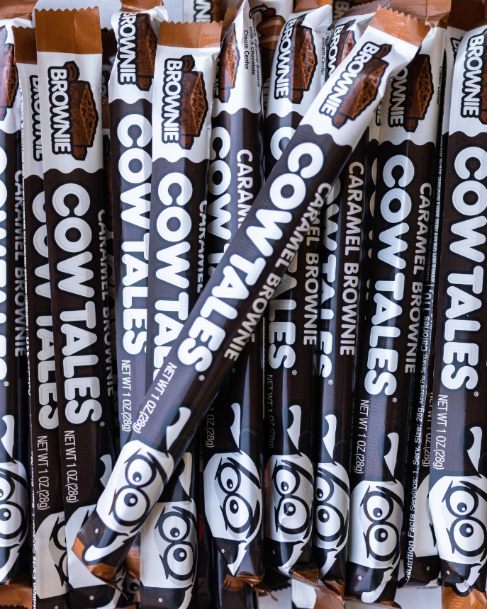 A bunch of Caramel Brownie Cow Tales