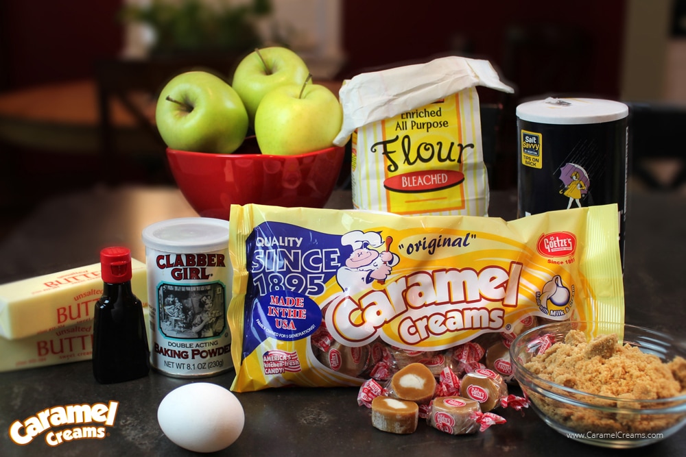 ingredients for caramel apple bars