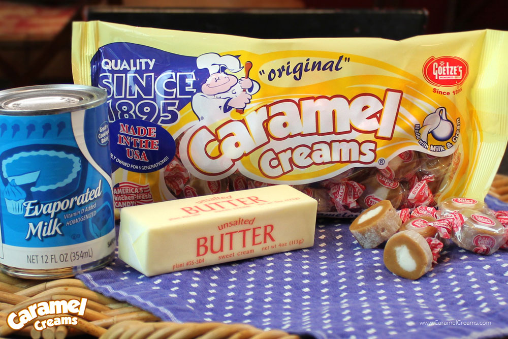 Ingredients for caramel sauce