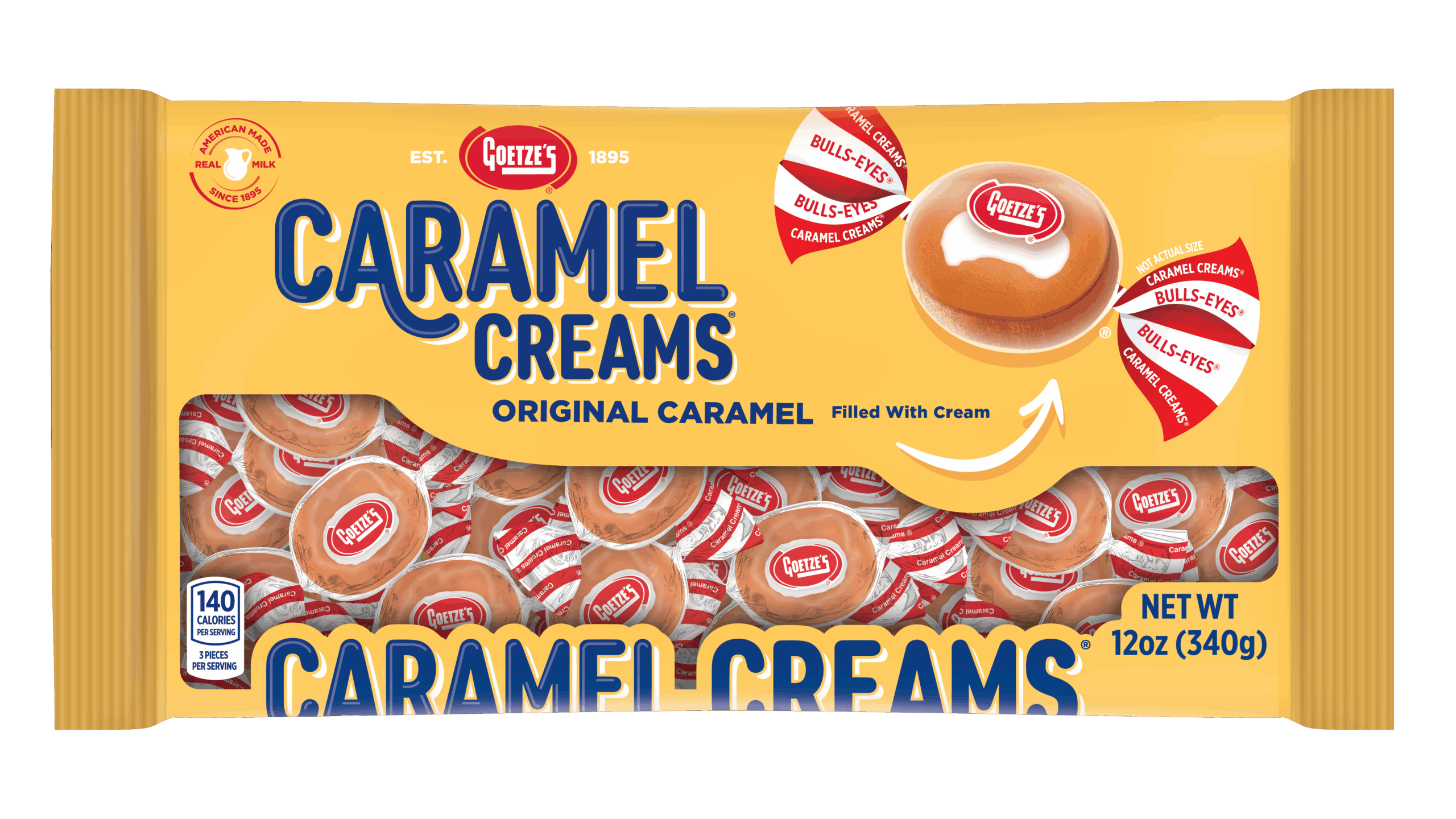 12 oz. "original" Caramel Creams® Laydown Bag