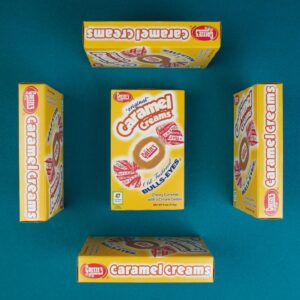 Five Caramel Creams boxes