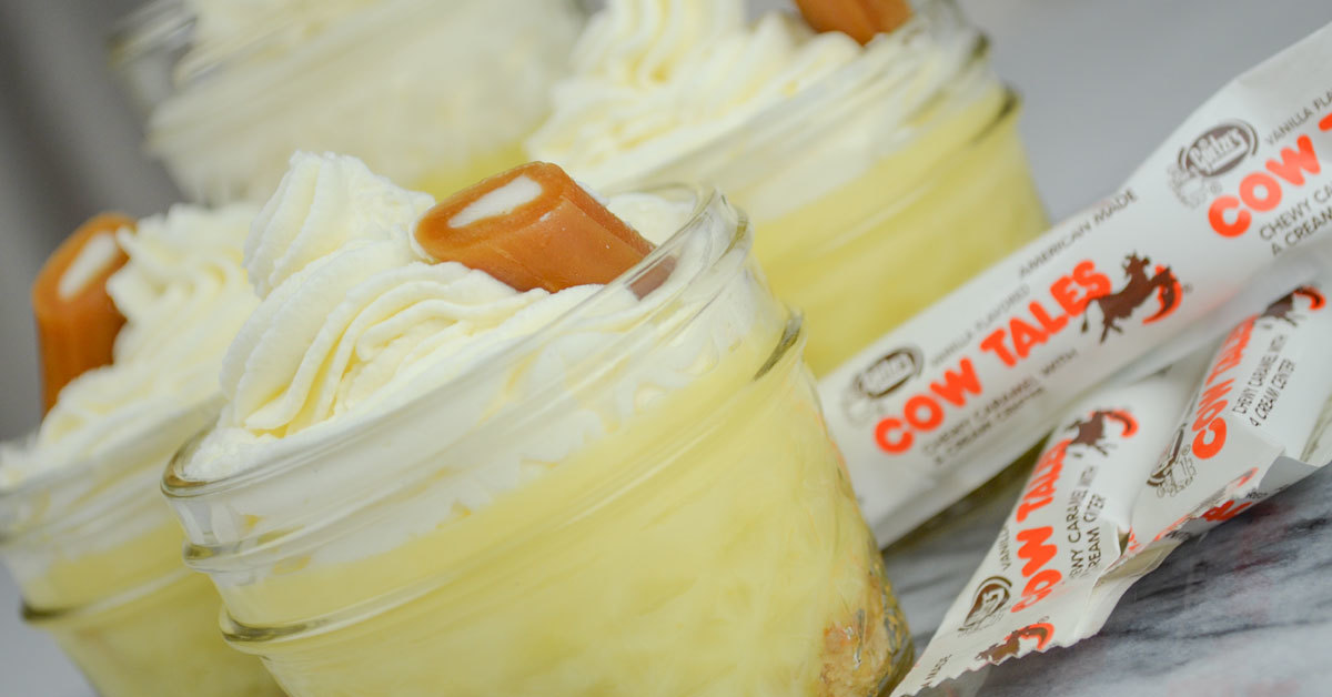 Vanilla Pudding Cups With With Caramel Bits