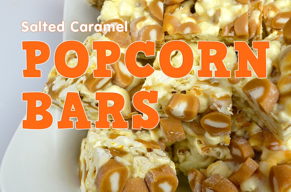 Salted Caramel Popcorn Bars
