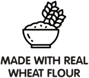 Made with real wheat flour