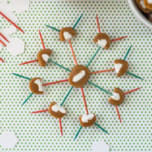 A caramel cream snow flake
