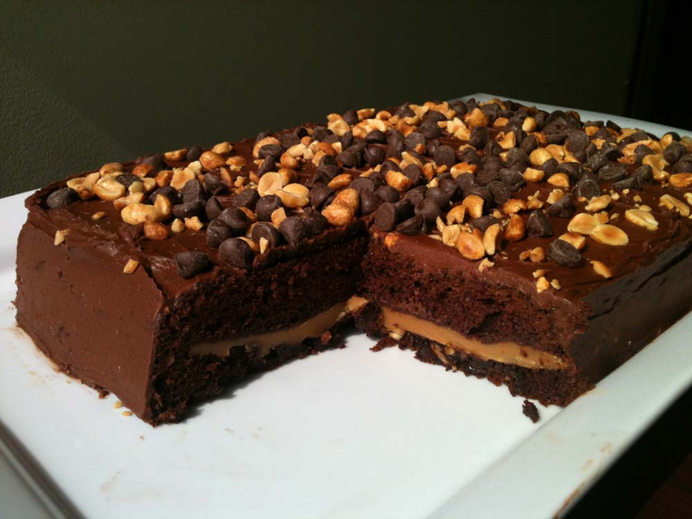 Turtle Cake Recipe: Peanuts, Chocolate, & Caramel